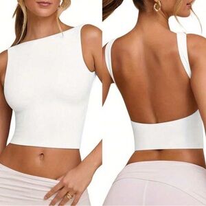 White One-Shoulder Crop Top